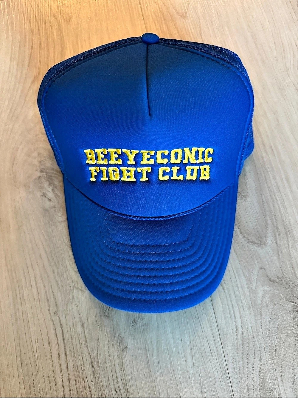 Beeyeconic Fight Club Trucker Hat Blue